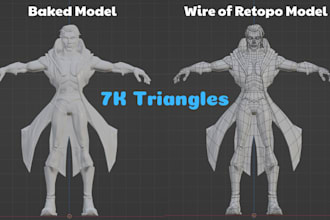 retopo, uv unwrap your 3d models, characters, game assets