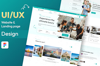 design trendy website UI UX template or landing page in figma