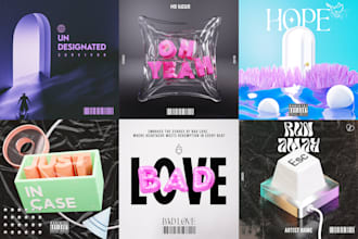 design a professional abstract 3d album cover
