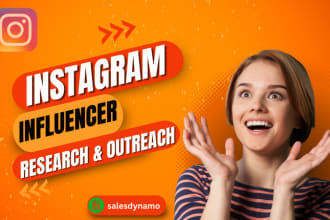 do instagram influencers research and influencer outreach