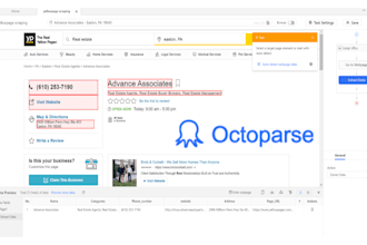 build octoparse bot template, web scraper or crawler within 24 hrs