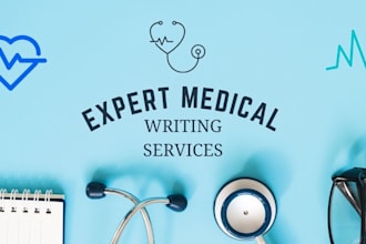 write medical reports, articles, case study analysis, and nursing papers