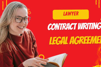 do your contract review, draft legal documents, legal contract and offer advice