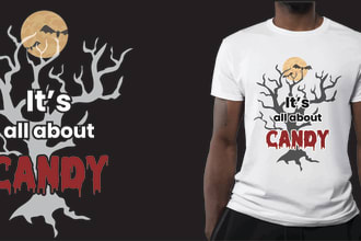 design a halloween themed t shirt for spooky celebration