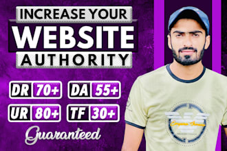 increase domain rating DR, url rating ur, domain authority da, trust flow tf