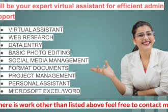 be your expert virtual assistant for efficient administrative support