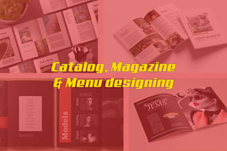 design catalog, magazine or menu