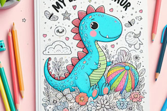 design custom adult children coloring books KDP etsy kids activity book cover