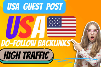 do USA guest post with dofollow SEO backlinks