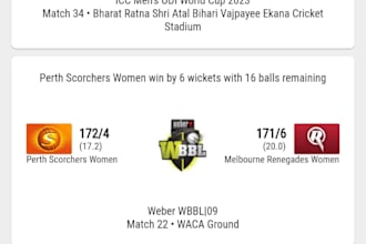 build a cricket live score app with admob integration