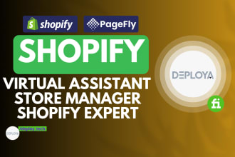 be your shopify dropshipping expert, shopify website designer, virtual assistant
