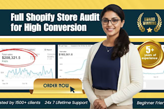 review and audit shopify store, dropshipping website