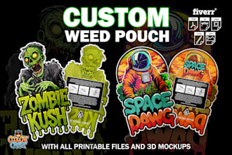 design die cut, custom shaped weed bags, pouch and mylar bags
