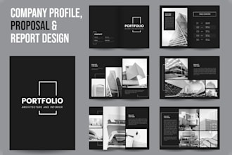 design professional company profile, proposal and report