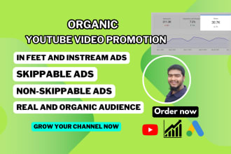 do organic youtube video promotion with google ads, display ads, video ads