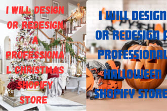 design shopify store redesign shopify store halloween or christmas