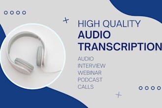 do flawless english audio transcription