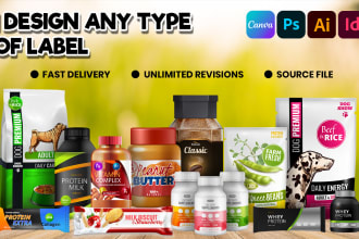design professional labels and stickers for any product