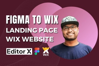 convert figma to wix or design a stunning wix website or landing page