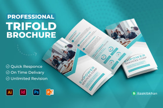 trifold brochure pamphlet design real estate healthcare nonprofit fitness travel