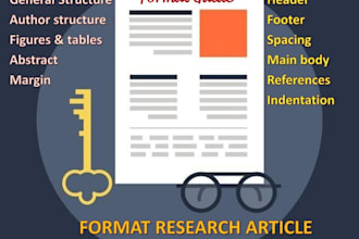 format scientific articles to meet specifications of the journal guidelines