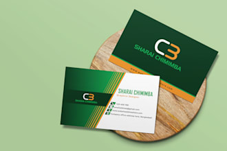 design professional, modern, and corporate business card