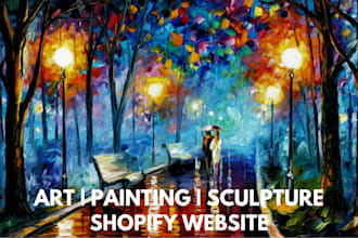 design aesthetic art website painting shopify store artwork gallery website