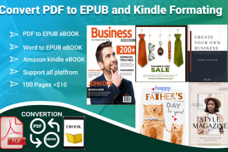 convert pdf to epub and do ebook formatting