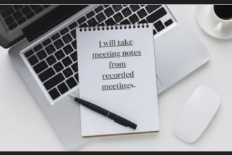 write meeting minutes of your audio and video meeting