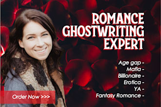 ghostwrite romance novels, ya story romance ghostwriter, write romance ebook