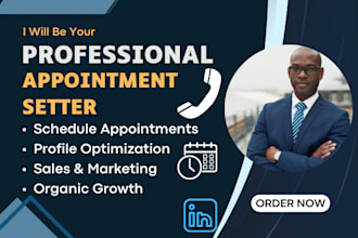 be your linkedin sales manager and b2b appointment setter
