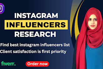 find instagram influencer and research instagram influencer list