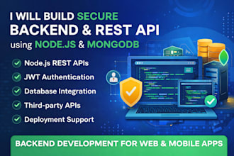 build secure rest apis and backend using nodejs and mongodb
