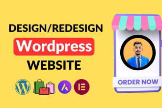 build responsive wordpress website design, redesign , landing page any niche