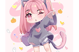do chibi digital character illustration