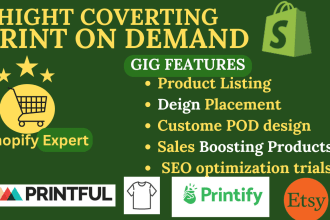 setup shopify pod gelato printify, printful pod store shopify pod website