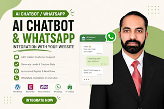 build ai chatbot, whatsapp chatbot, and website ai assistant