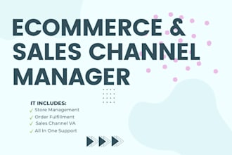 be your ecommerce and sales channel manager