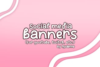 create a youtube, twitch, etc banner