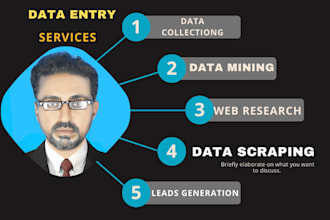 do data entery,data collectiong,data mining,web research