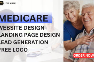 design exquisite medicare website, health insurance, medicare leads