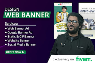 design awsome web banner, display ads, google ads banner