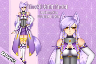 draw live2d model art ready to rig
