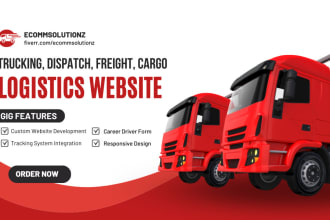 create logistic website trucking freight dispatch website broker cargo website