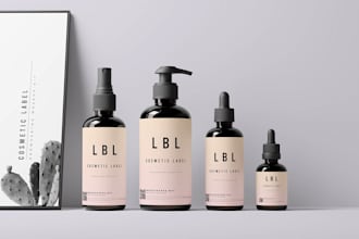 design attractive product cosmitic design, 3d product mockup,