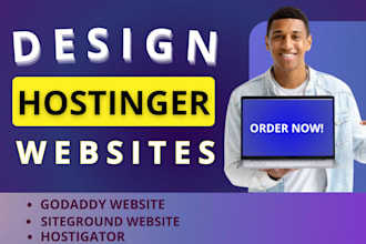build responsive hostinger landing page, hostinger website, godaddy, sitegound