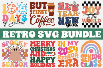 do amazing retro groovy wavy 70s hippie typography svg t shirt designs