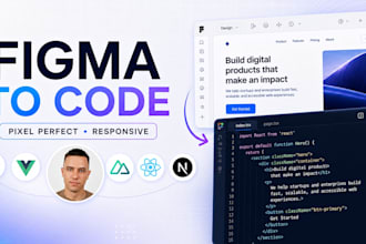 convert figma to web with vue, react, next