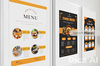 design attractive resturant menu card design that elevate your brand