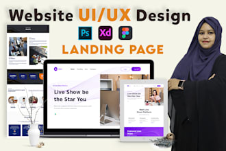 design attractive landing page and website UI UX, app design